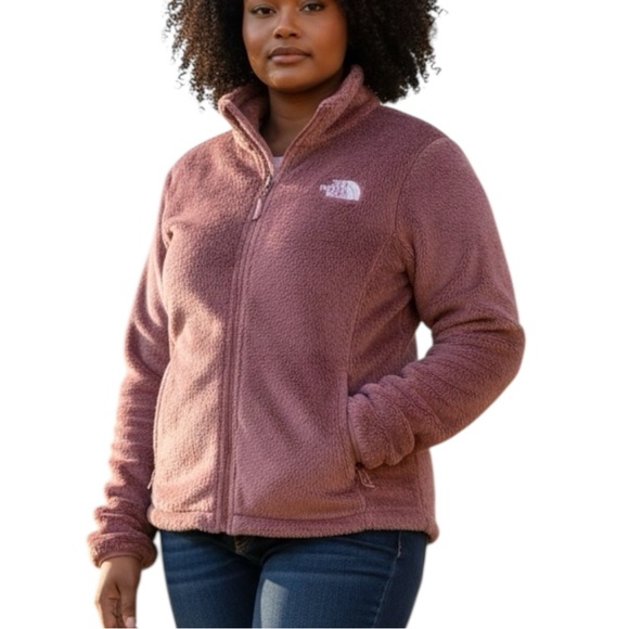 The North Face Dusty Rose Pink Osito Raschel Fleece Full Zip Jacket Size XXL - Picture 9 of 11